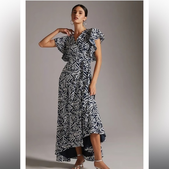 Hutch Dresses & Skirts - NWT HUTCH Ruffle Printed Wrap Maxi
Dress